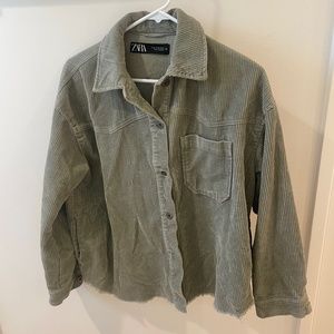 Zara coudory jacket green khaki